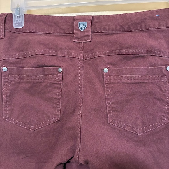 Kuhl Brooke Skinny Pants Women’s 8 Long Maroon Stretch Ankle Tapered Mid-Rise - Picture 4 of 8